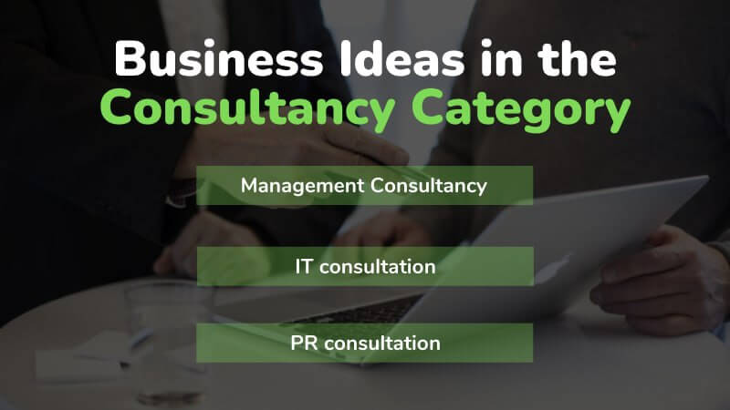 Business Ideas in the Consultancy Category